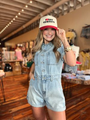 CLASSIC DENIM ROMPER