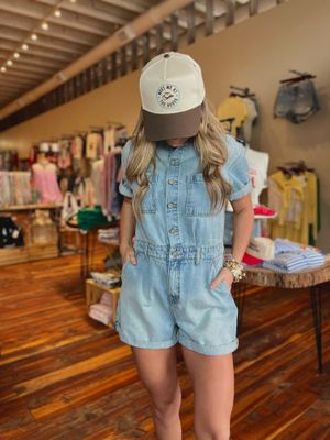 CLASSIC DENIM ROMPER