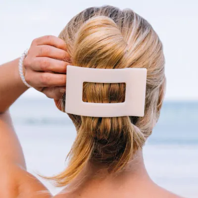 LARGE FLAT RECTANGLE HAIR CLIP