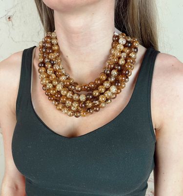 MULTI STRAND MAGNETIC CLASP NECKLACE