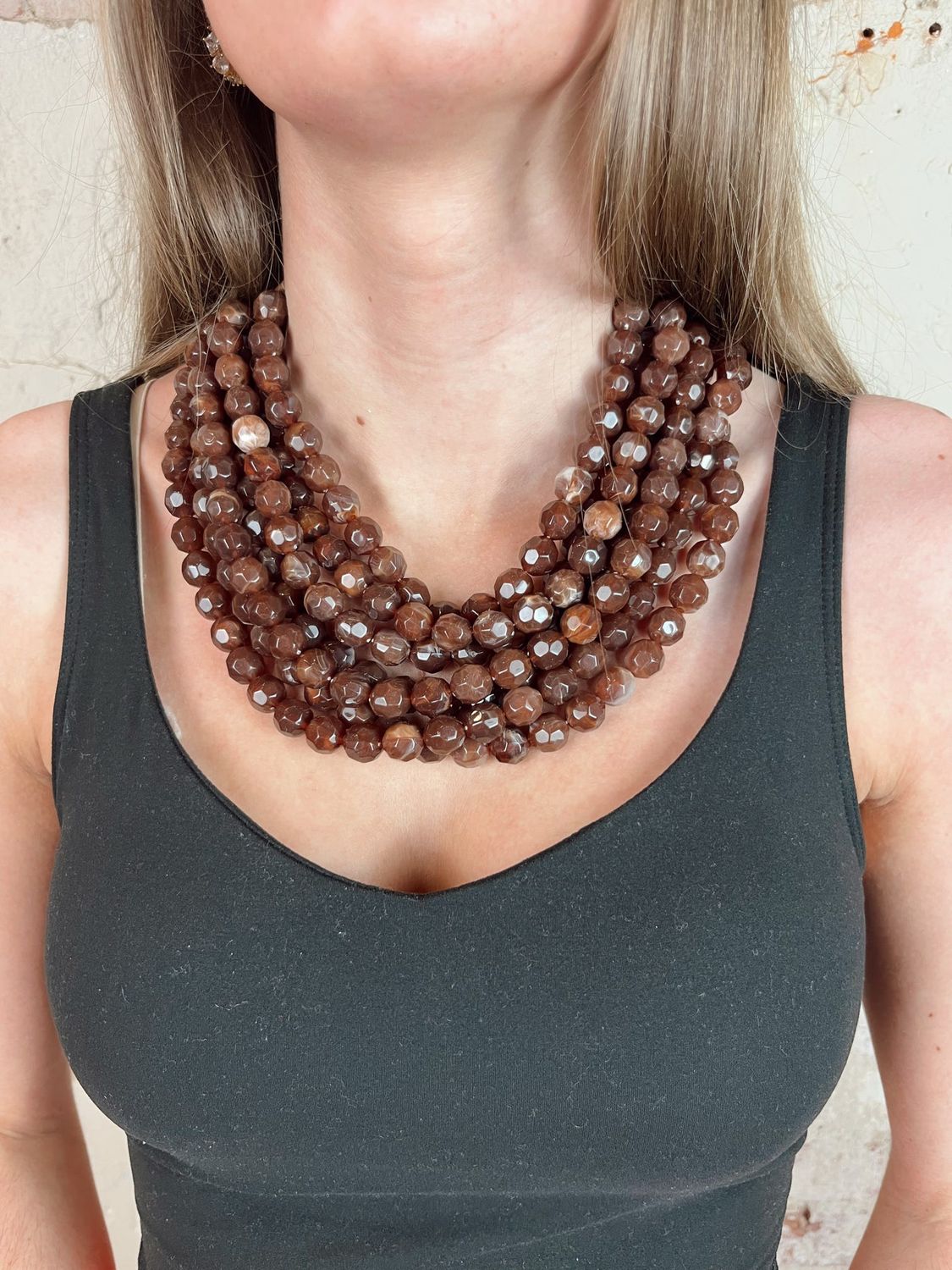 MULTI STRAND MAGNETIC CLASP NECKLACE