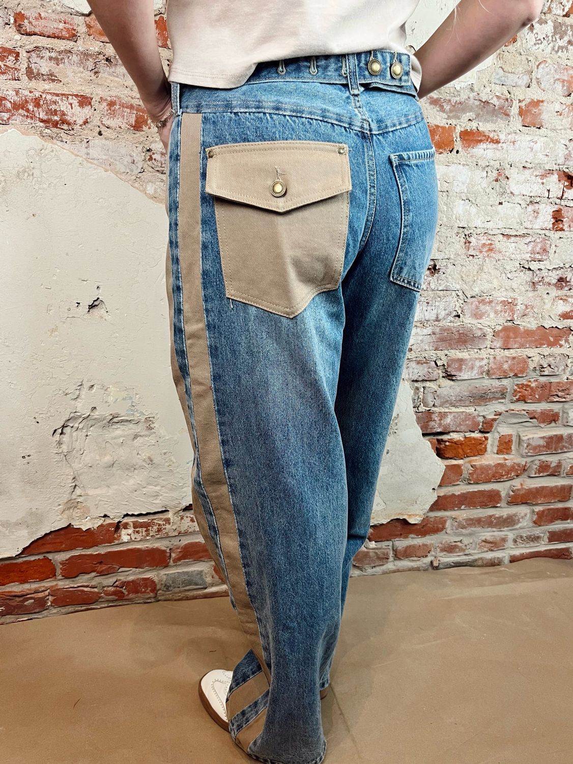 UTILITY STRIPE WIDE LEG