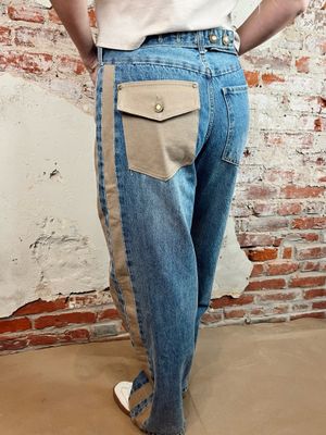 UTILITY STRIPE WIDE LEG