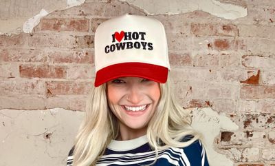 I HEART HOT COWBOYS TRUCKER