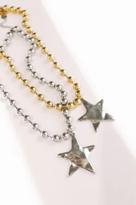 BEADED CONFETTI HEART NECKLACE
