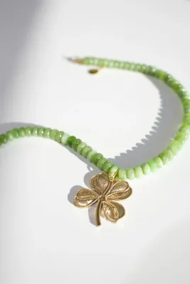 THE STAG ARDMORE, OK BELJOY GREEN CLOVER NECKLACE 
