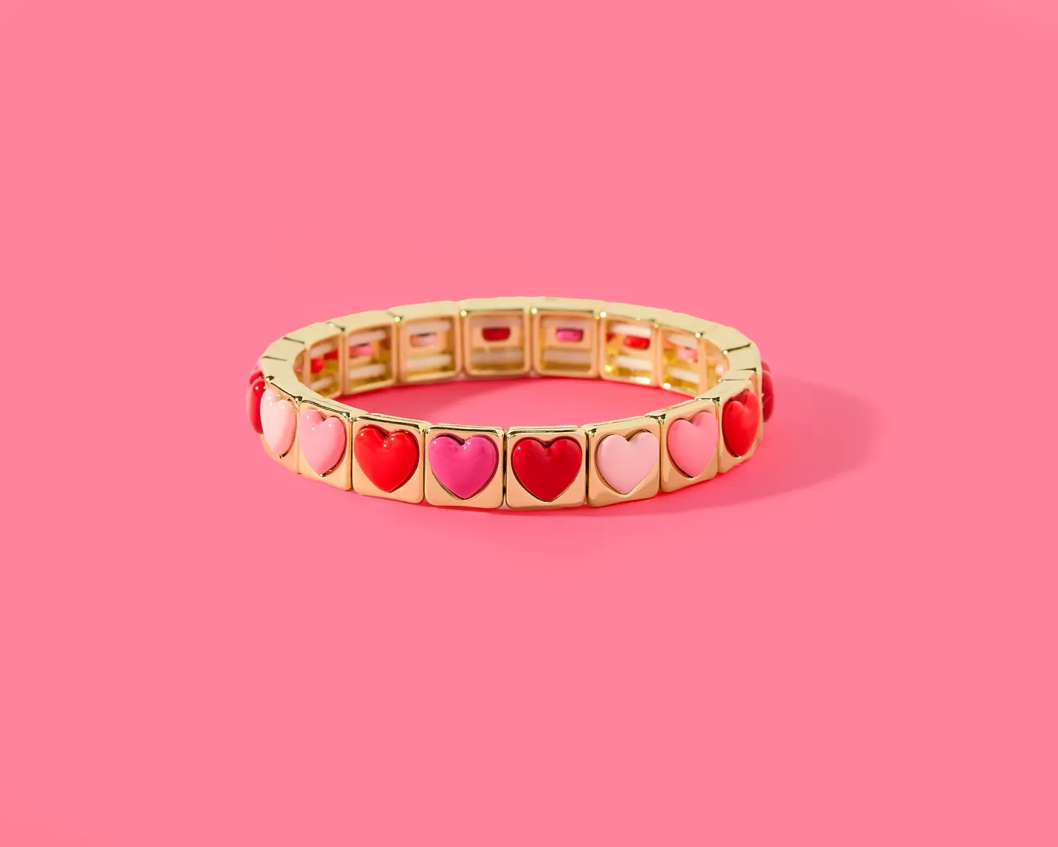 THE STAG BOUTIQUE RED AND PINK HEART BRACELET