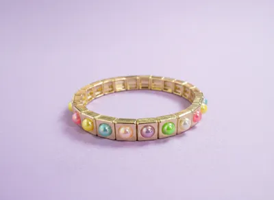 MINI PASTEL PEARL GOLD BRACELET THE STAG OKLAHOMA