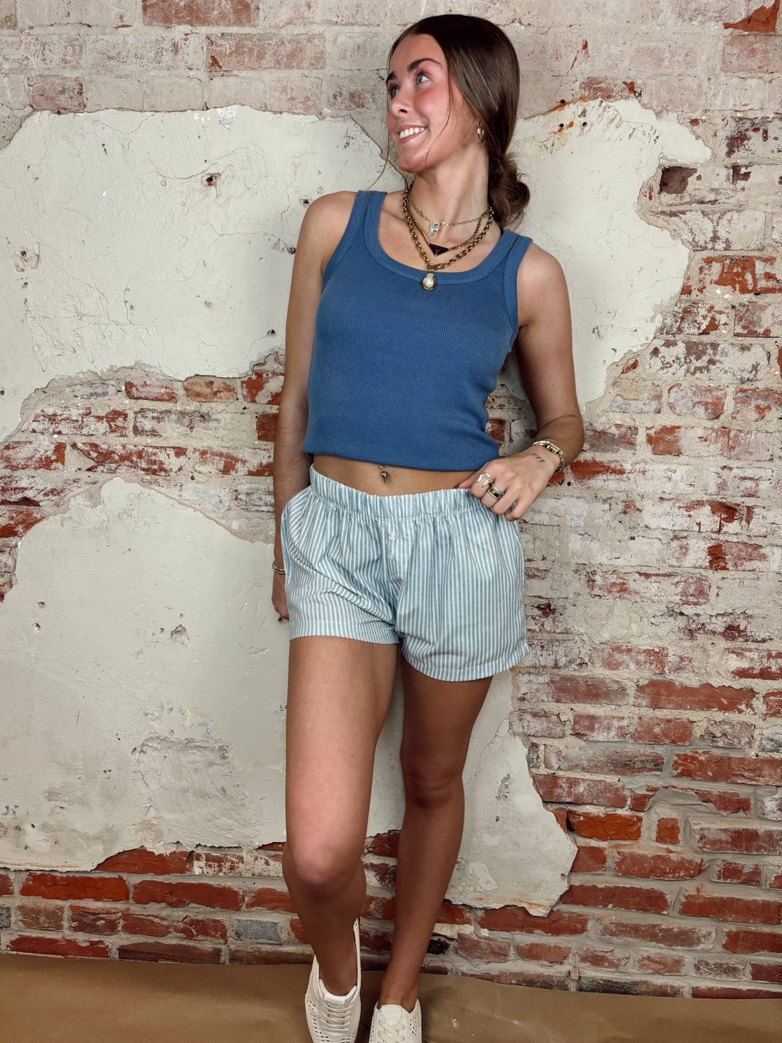 PINSTRIPE BOXER SHORTS