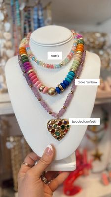 TOBIE BEADED DISC NECKLACE