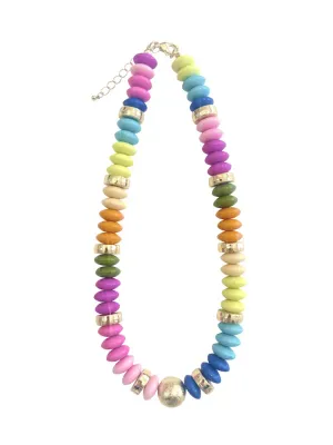 TOBIE BEADED DISC NECKLACE