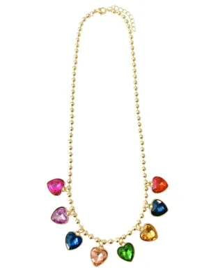 SWEETHEART MULTICOLOR HEART NECKLACE