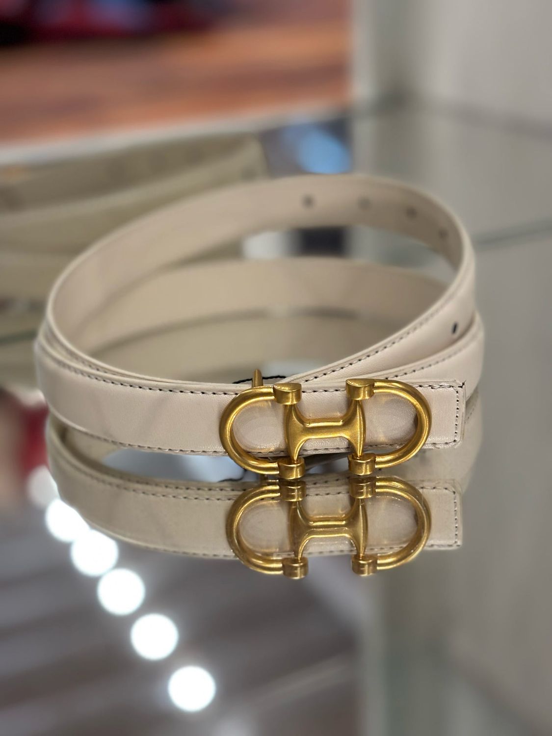STITCHED LEATHER W/ BIT BUCKLE