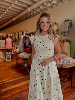 POLKA DOT RUFFLE DRESS