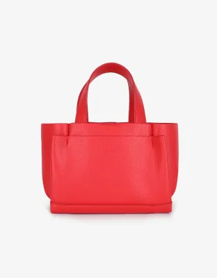 statement red tote handbag