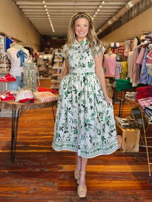 FLORAL LINEN DRESS