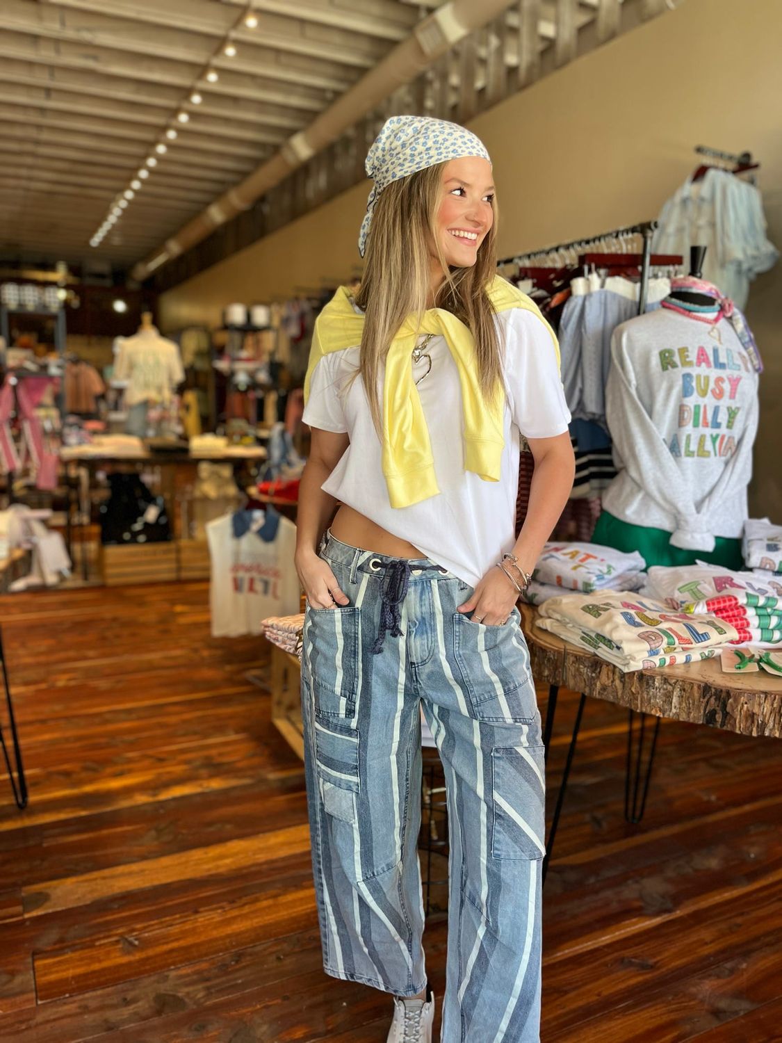 PATCH POCKET BARREL PANTS