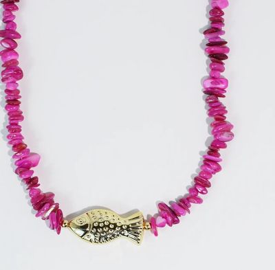 FUCHSIA OCEAN NECKLACE