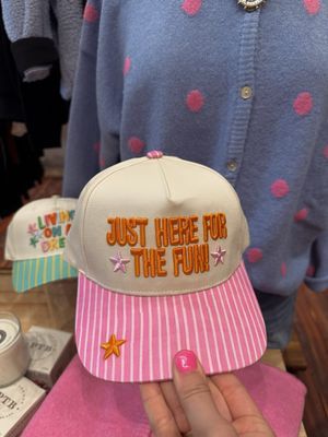 HERE FOR THE FUN TRUCKER HAT
