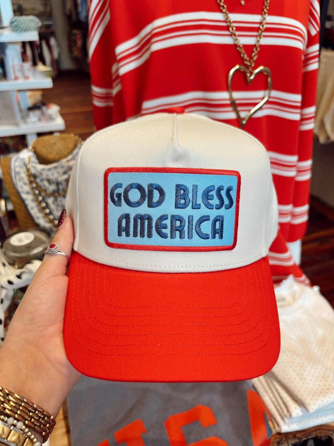 GOD BLESS AMERICA TRUCKER