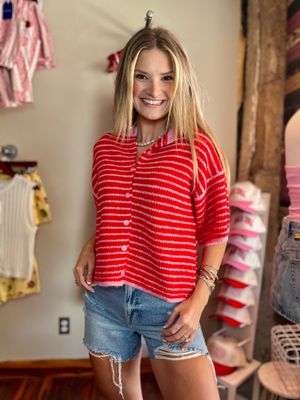 STRIPED SWEATER CARDI
