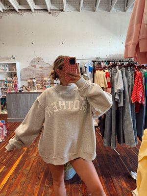 MOTHER EMBROIDERED MOCK NECK