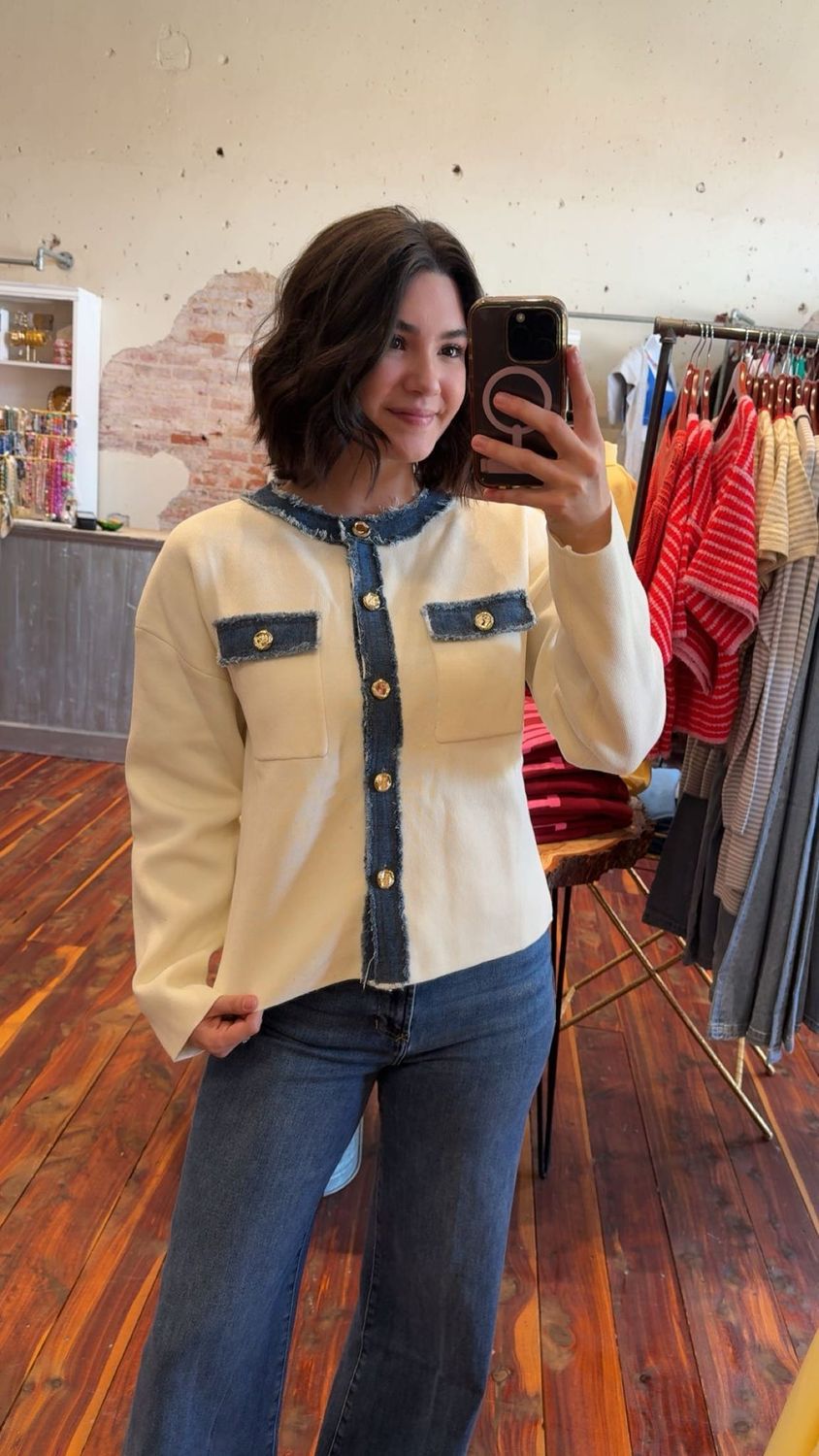 DENIM DETAIL JACKET