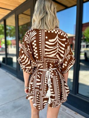 TERRACOTTA SCRIPT ROMPER