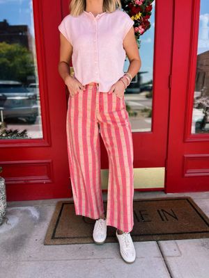 PLAID BARREL PANTS