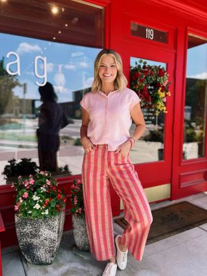 PLAID BARREL PANTS