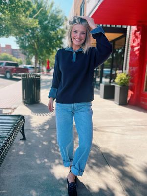 SWEATER COLLARED DENIM