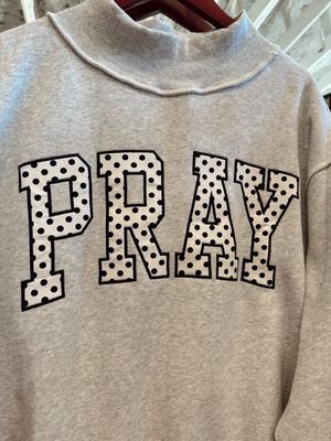 PRAY POLKA DOT MOCKNECK