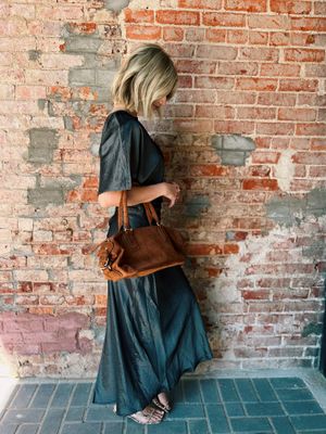 RUCHED WAIST MIDI