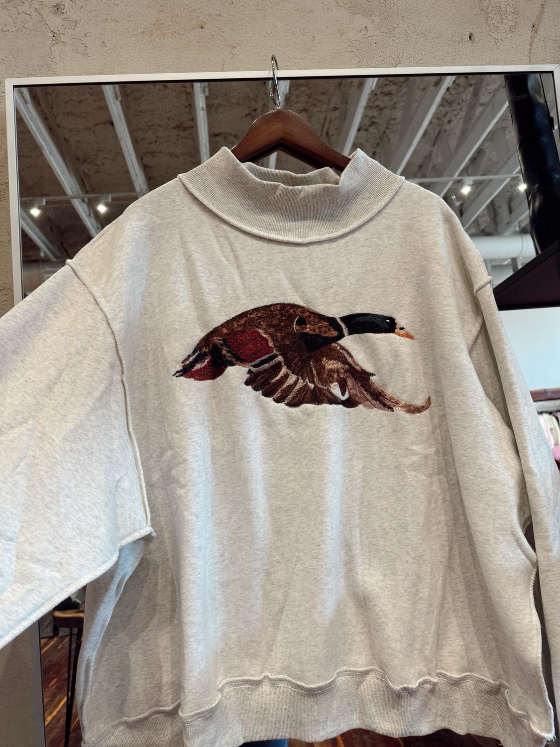 MALLARD EMBRIODED MOCK NECK