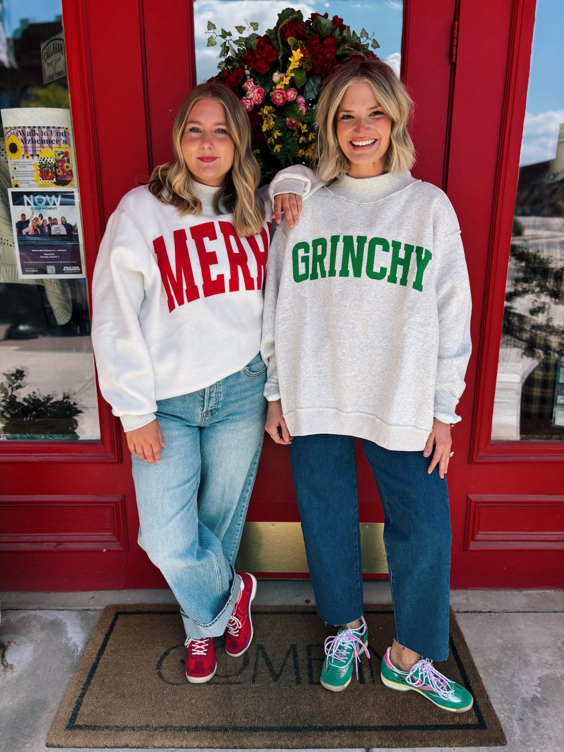 GRINCHY &amp; MERRY REVERSIBLE MOCK NECK