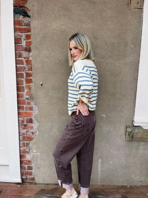 STRIPED CREWNECK