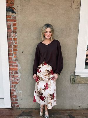 GODET MIDI SKIRT