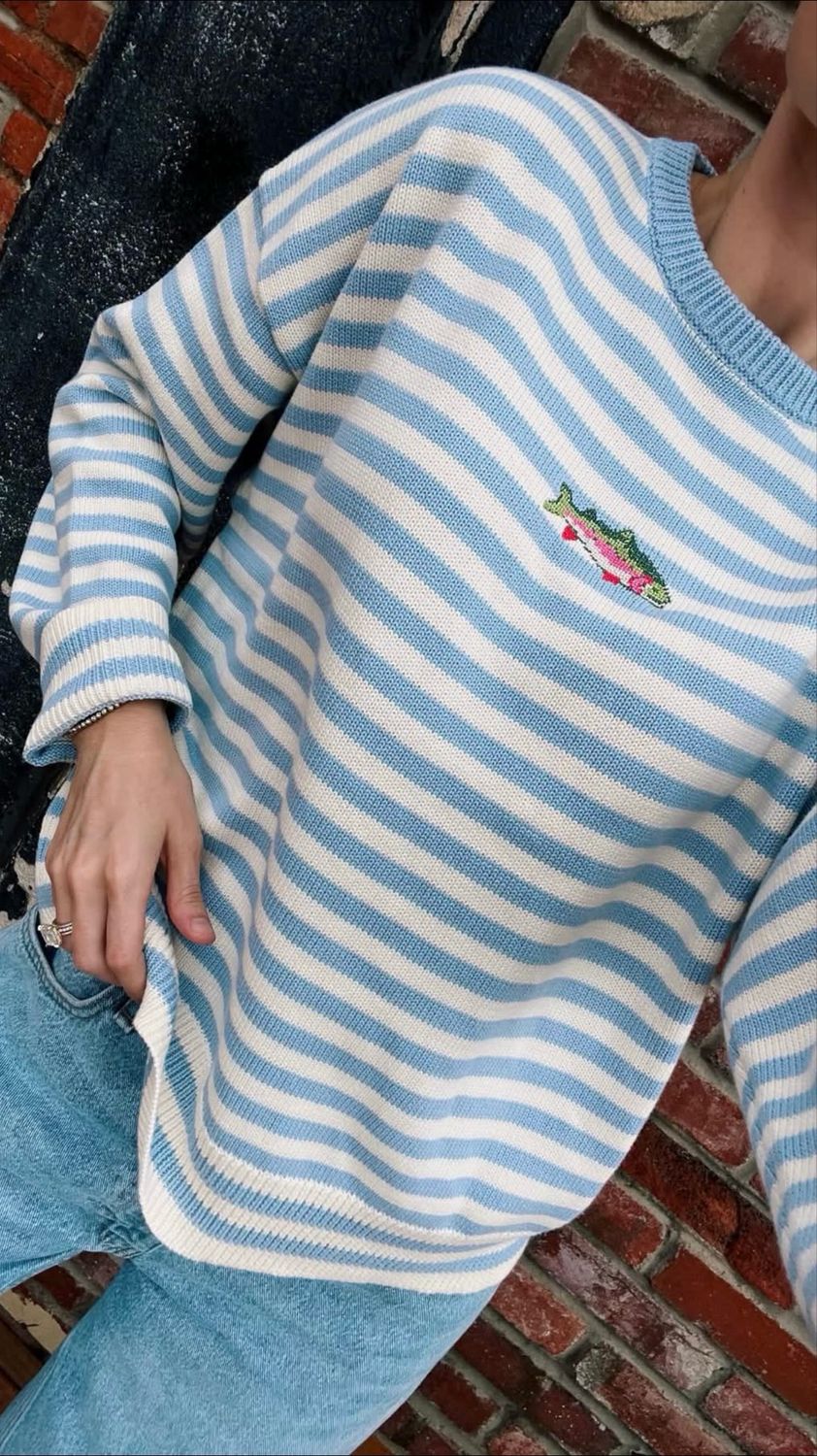 STRIPED FISH SWEATER