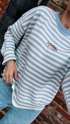 STRIPED FISH SWEATER
