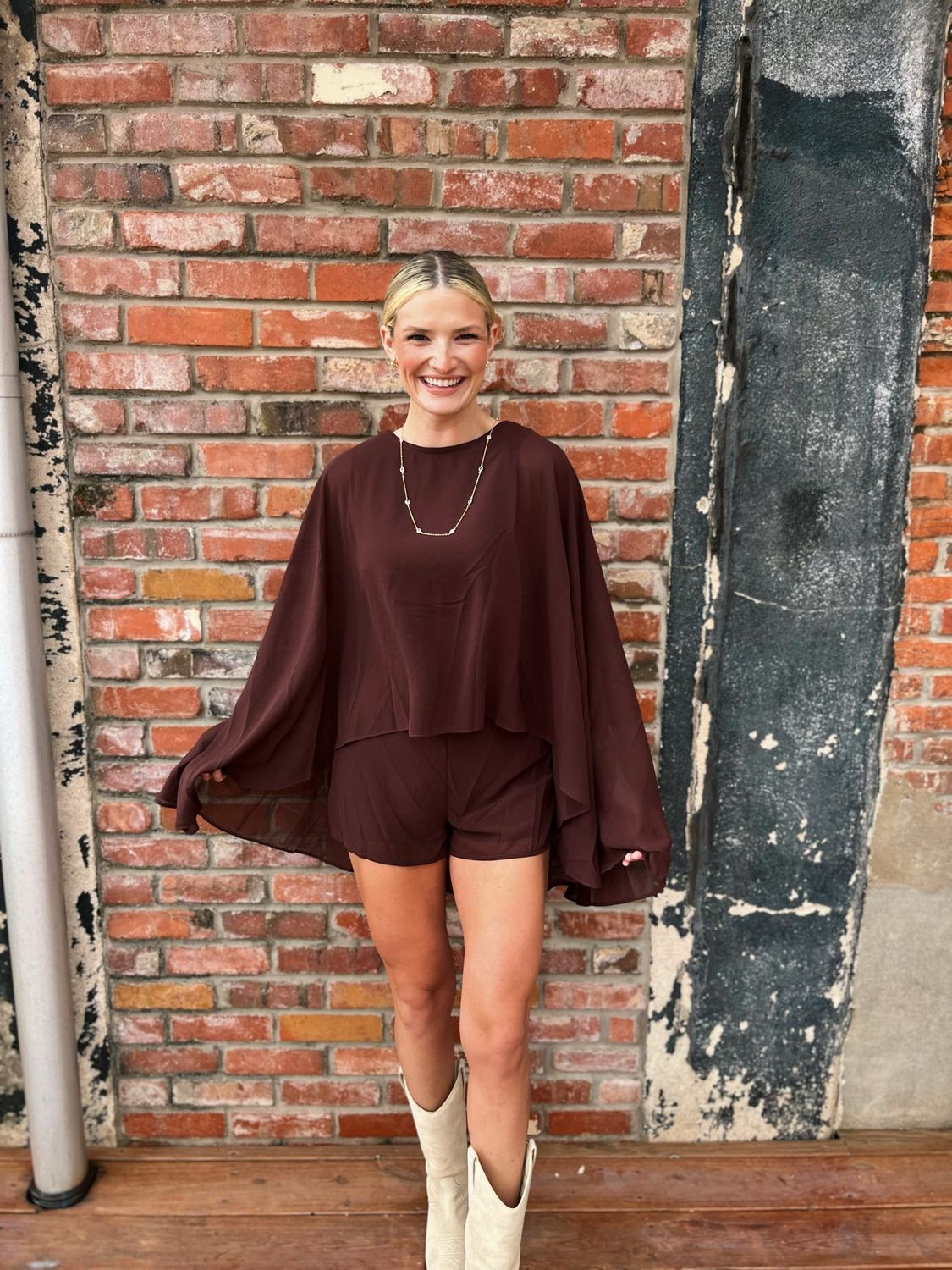 ROMY CAPE ROMPER