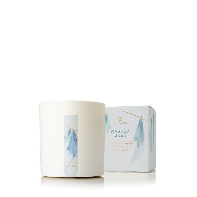Washed Linen Poured Candle