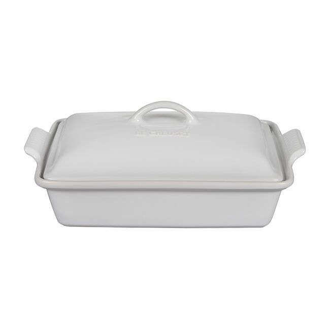 Le Creuset Heritage Covered Rectangular Casserole Dish 4 qt., Color: White, Size: 4 qt.