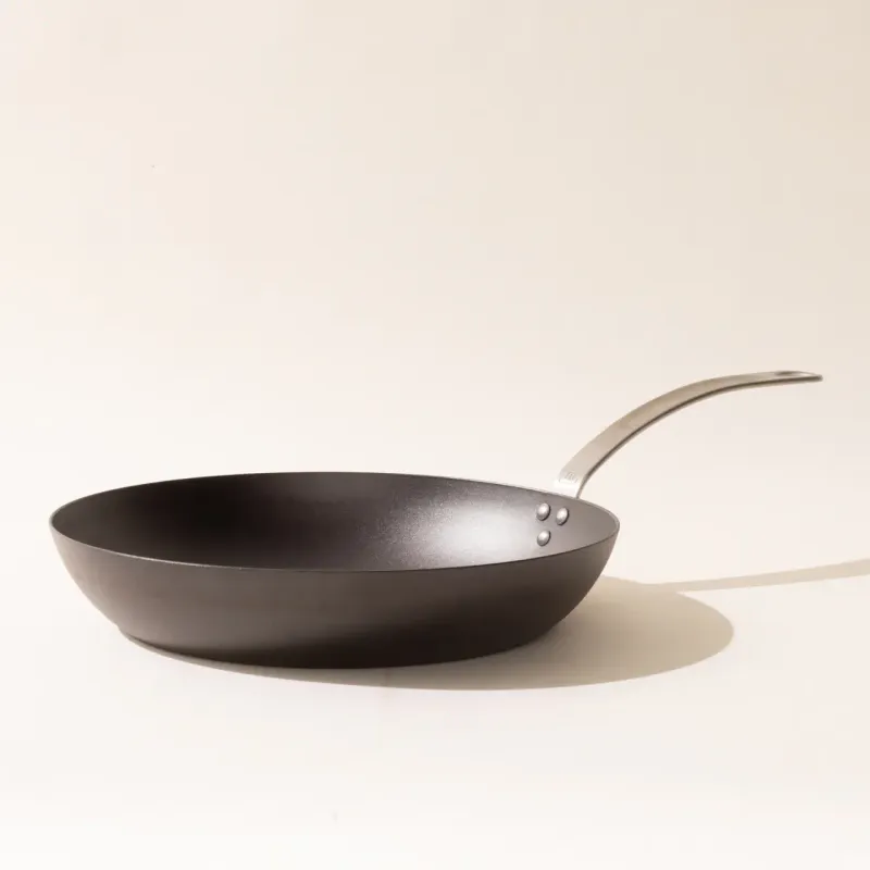 MADE IN - 12” BLUE CARBON STEEL FRYING PAN (SEASONED)