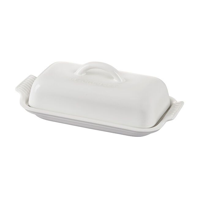 Le Creuset Heritage Butter Dish, Color: White