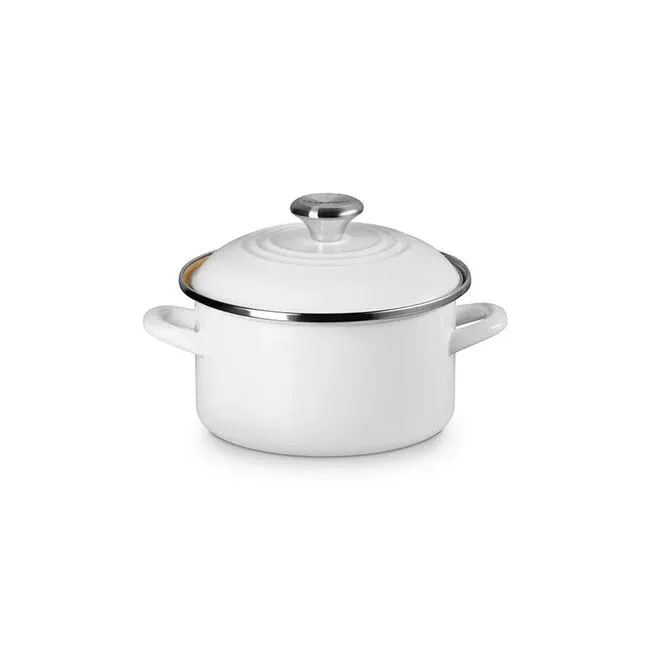 Traditional Petite Stockpot 3.8 Qt, Color: White