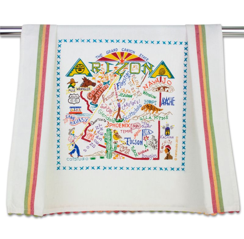 Catstudio Southwest Region Dish Towels, State: Arizona