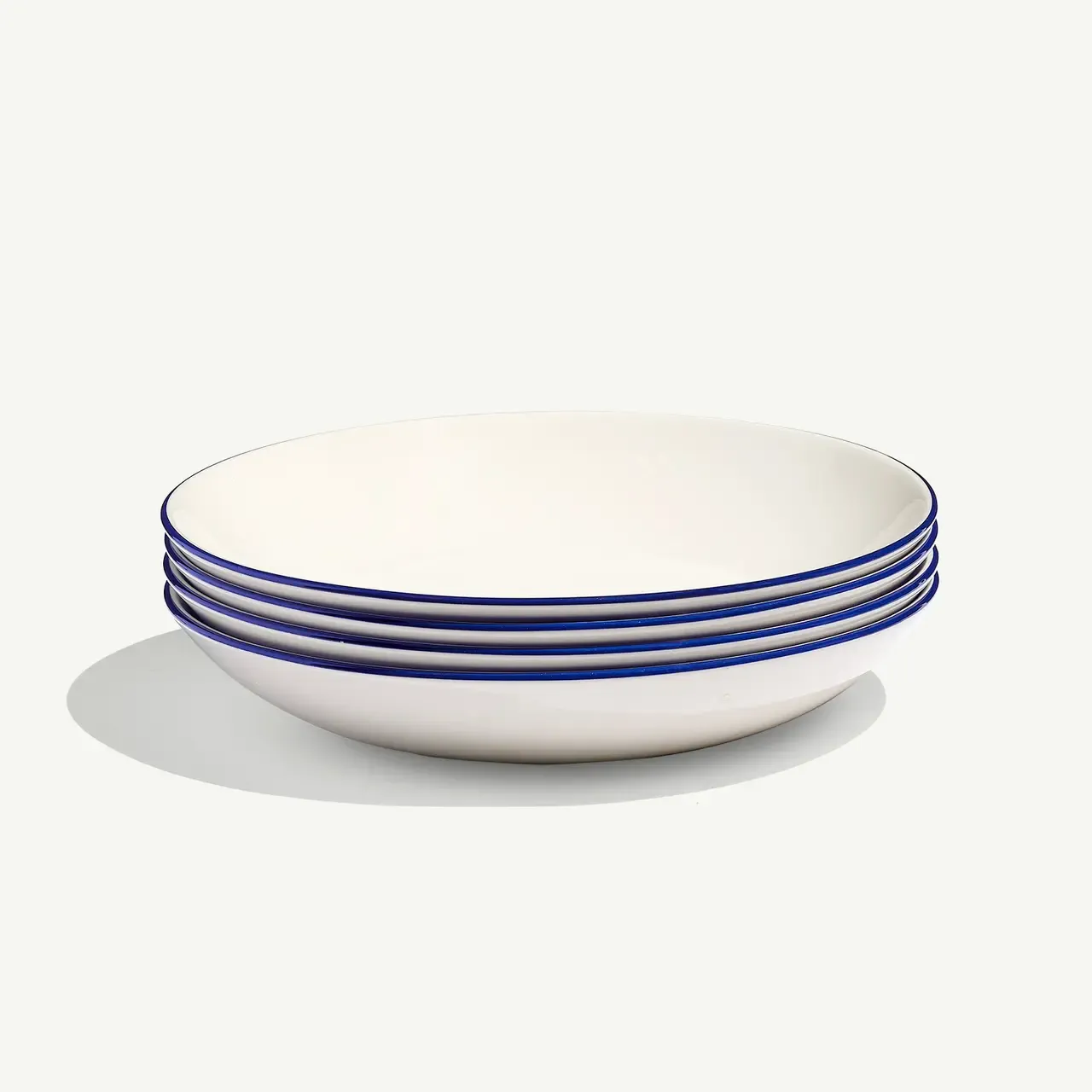 MADE IN 10&quot; Entree Bowl - Blue Rim S/4