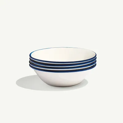 MADE IN 6&quot; Side Bowl - Blue Rim S/4
