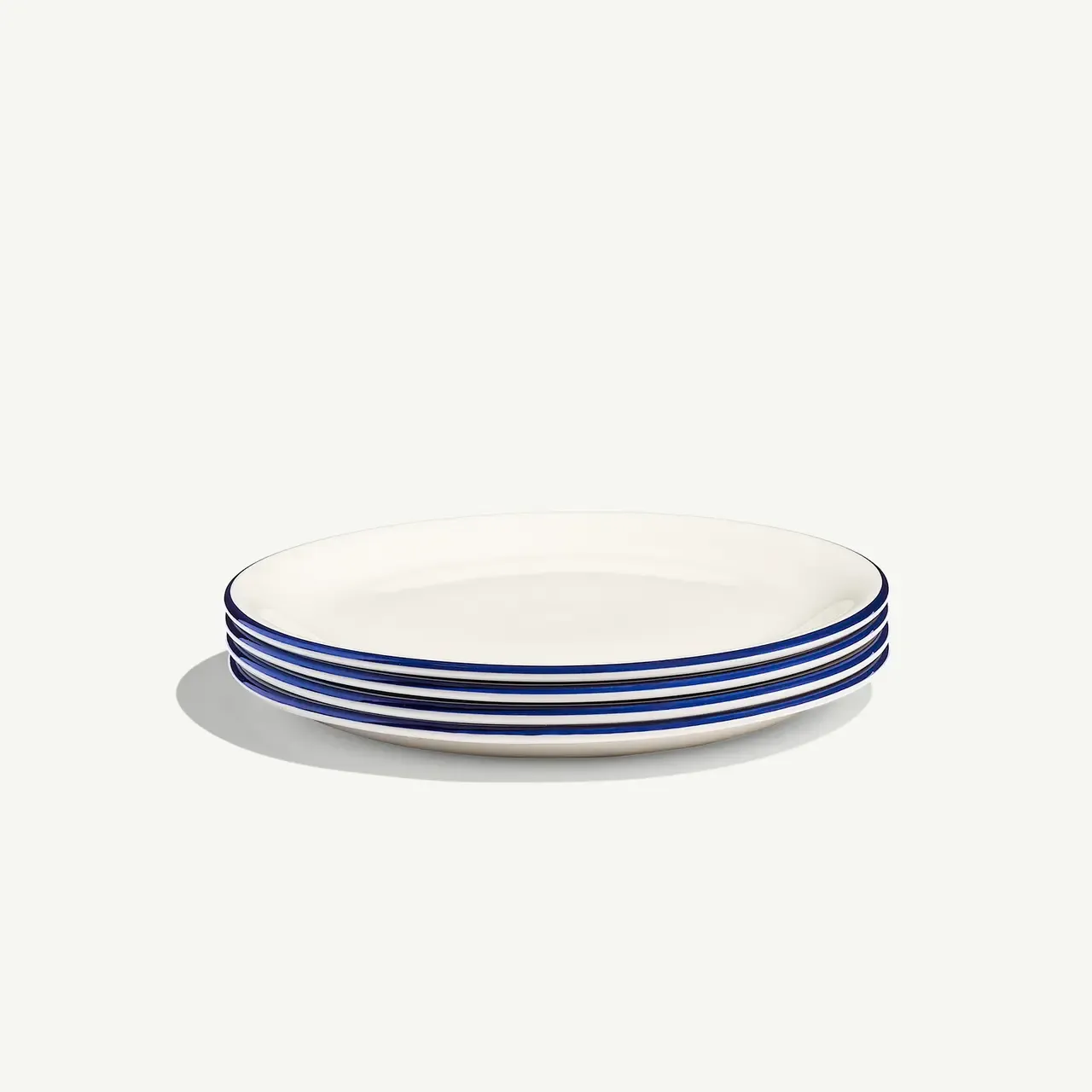 MADE IN 8&quot; Appetizer Plate - Blue Rim S/4