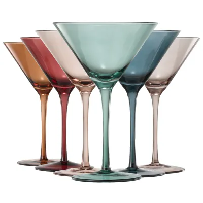 KHEN - Muted Colored Martini Glasses